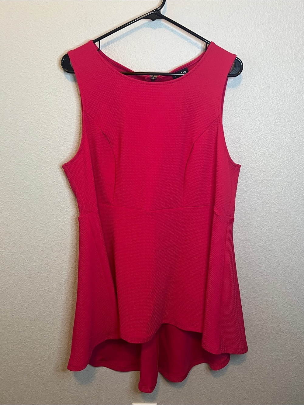 Torrid Textured High Low Peplum Top Pink Size 2X
